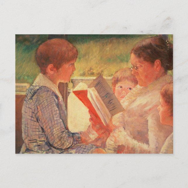 Mrs Cassatt Reading to her Grandchildren, 1888 Postcard (Front)