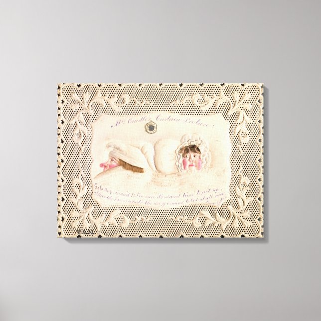 Mrs Caudle's Curtain Lecture, Victorian card from Canvas Print (Front)