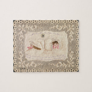 Mrs Caudle's Curtain Lecture, Victorian card from Jigsaw Puzzle