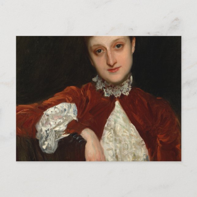 Mrs. Charles Deering, Marion Denison Whipple, 1888 Postcard (Front)