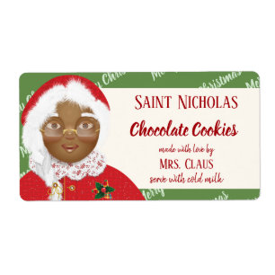 Mrs Claus African American Christmas Cookie Gift