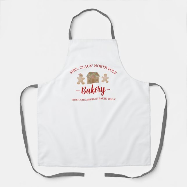 Mrs. Claus Bakery Christmas, Medium Apron (Front)