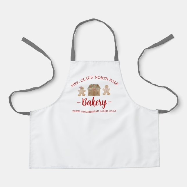 Mrs. Claus Bakery Christmas, Small Apron (Front)