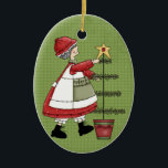 Mrs. Claus Ceramic Christmas Ornament<br><div class="desc">Text can be added to this ornament to make a personalised holiday gift. If you need help,  just click on the contact link below to send the designer a personal detailed message.</div>
