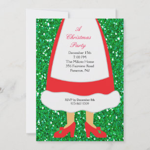 Mrs. Claus Christmas Party Invitation