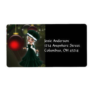 Mrs Claus Cookie Christmas Address Labels