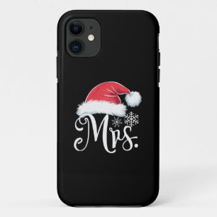 Mrs Claus Couples Matching Christmas Pyjamas Santa Case-Mate iPhone Case