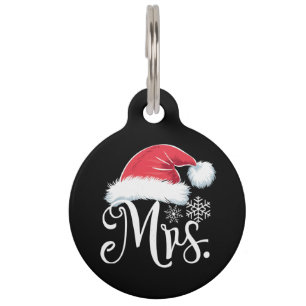 Mrs Claus Couples Matching Christmas Pyjamas Santa Pet Tag