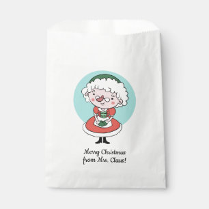 Mrs. Claus custom text Christmas favour bags