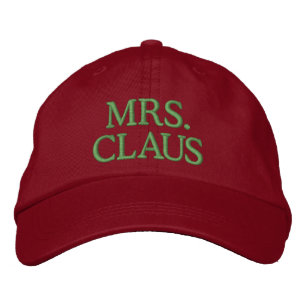 Mrs. Claus Embroidered Hat
