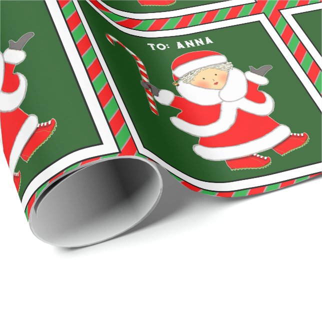 Mrs. Claus Gifts Wrapping Paper (Roll Corner)