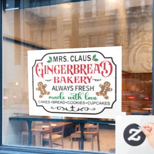 Mrs. Claus gingerbread bakery Christmas