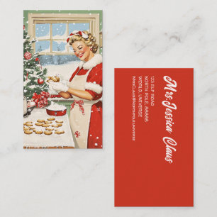 Mrs. Claus Holiday Baking Delight Business Card
