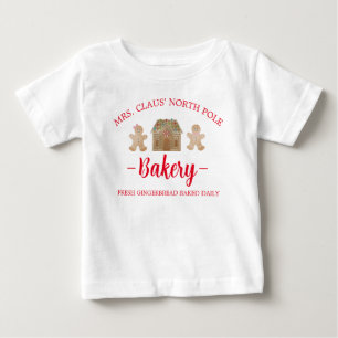 Mrs. Claus North Pole Bakery Christmas Baby T-Shirt