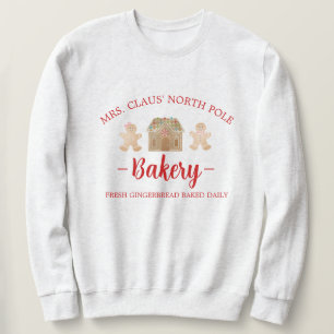 Mrs. Claus North Pole Gingerbread Bakery Christmas Sweatshirt