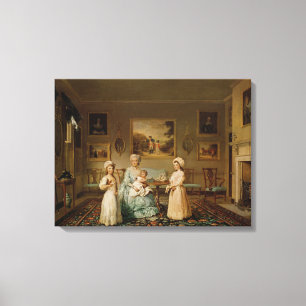 Mrs Congreve and her children Canvas Print