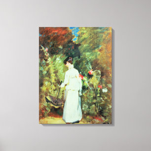 Mrs Constable in her Garden Canvas Print