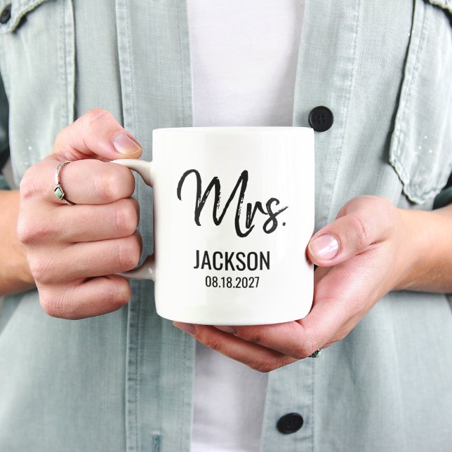 Mrs Custom Name Mug Personalised Wedding Bride Gif (Creator Uploaded)