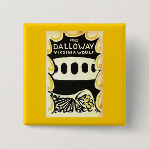 Mrs Dalloway Virginia Woolf First Edition 15 Cm Square Badge