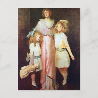 Mrs. Daniels with Two Children Postcard