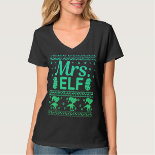 Mrs Elf Christmas Family Ugly Xmas Christmas 1 T-Shirt