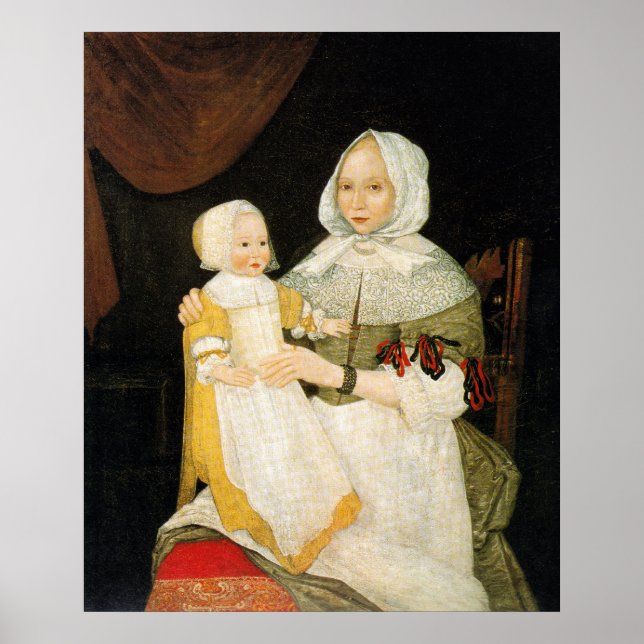 Mrs. Elizabeth Freake and Baby Mary, ca. 1671-1674 Poster (Front)