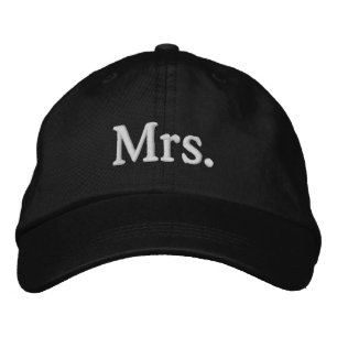 Mrs. Embroidered Black Baseball Hat Cap : Missus