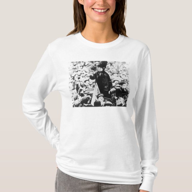 Mrs Emmeline Pankhurst  Addressing a Crowd T-Shirt (Front)