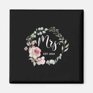 Mrs. Est. 2024 Just Married Wedding Wife Mr & Magnet