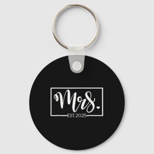 Mrs. Est. 2025 Just Married Wedding Wife Mr & Key Ring