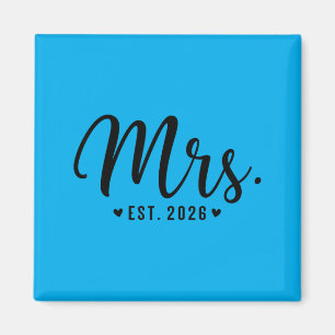 Mrs Est 2026 Married Couple Wedding Party Mr Mrs Magnet
