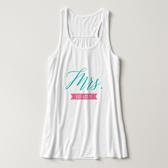 Mrs. Established with Date Singlet (Design Front)