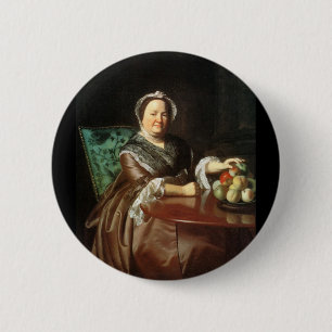 Mrs. Ezekial Goldthwait, by John Singleton Copley 6 Cm Round Badge