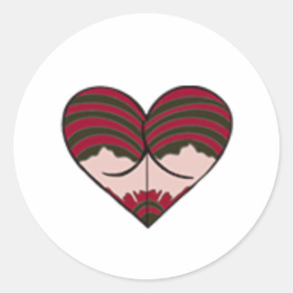 mrs freddy butt classic round sticker