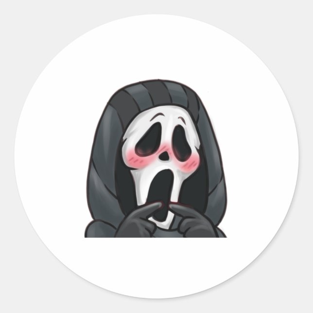 mrs ghosty classic round sticker (Front)