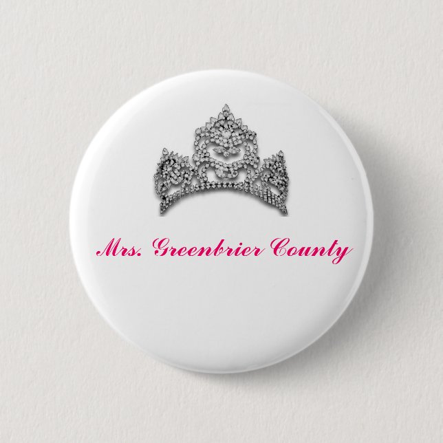 Mrs. Greenbrier County Button (Front)