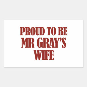 Mrs grey designs rectangular sticker