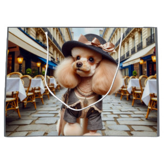 Mrs. Harris a Poodle in Paris  Large Gift Bag