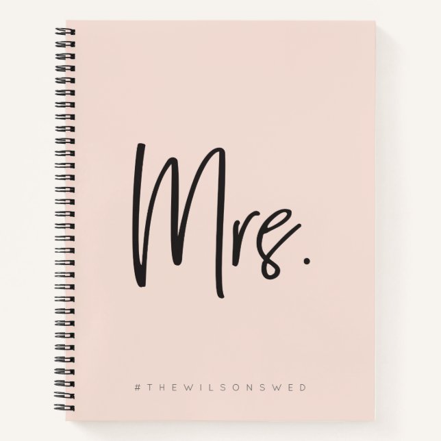 Mrs. #hashtag wedding notebook (Front)
