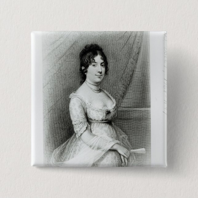 Mrs James Madison, Dolley Payne , c.1804-55 15 Cm Square Badge (Front)