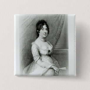 Mrs James Madison, Dolley Payne , c.1804-55 15 Cm Square Badge