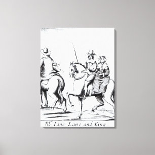 Mrs Jane Lane riding with King Charles II Canvas Print
