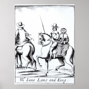 Mrs Jane Lane riding with King Charles II Poster