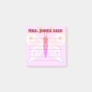 Mrs Jones Said Pink Post-It Notes