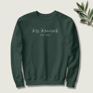 Mrs Last Name Custom Bride Wifey to be Future Mrs Sweatshirt