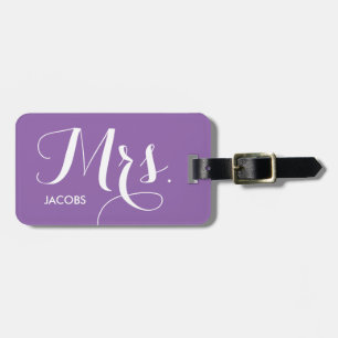 Mrs. Luggage Tag - purple