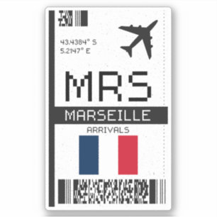 MRS Marseille, France Boarding Pass - Airport