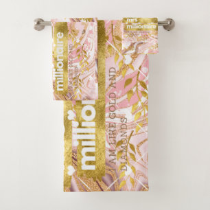 mrs. millionaire© I am like Gold and Diamonds! Th Bath Towel Set