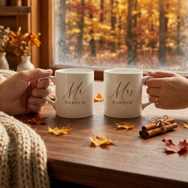Mrs Modern Newlywed Bride Espresso Cup (Creator Uploaded)