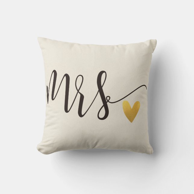 Mrs.|Mr.&Mrs.Wedding Cushion (Front)